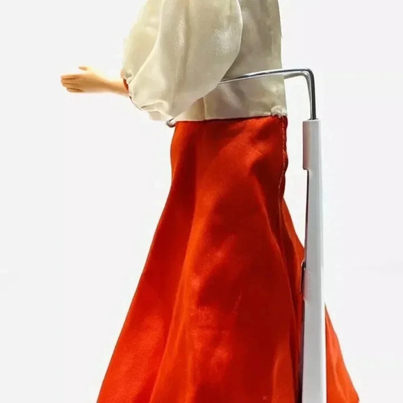 MATTEL BARBIE Asian Doll Black Short Hair Earrings Long Dress 12" Tall - Picture 3 of 11